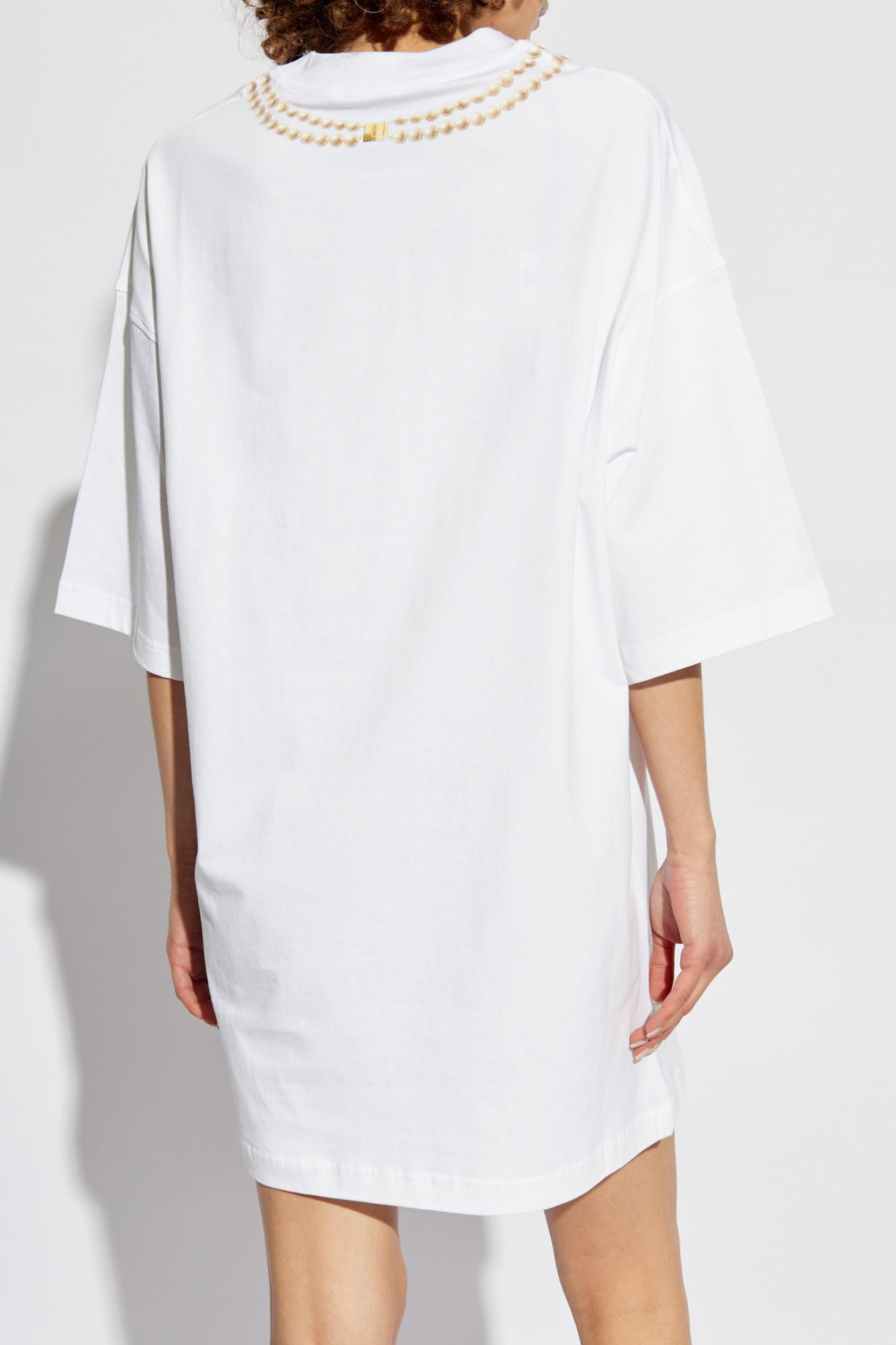 White Dress with print Moschino - Vitkac AS